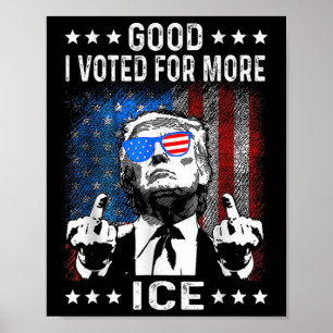 Funny Good I Voted For More Ice Patriotic  Poster