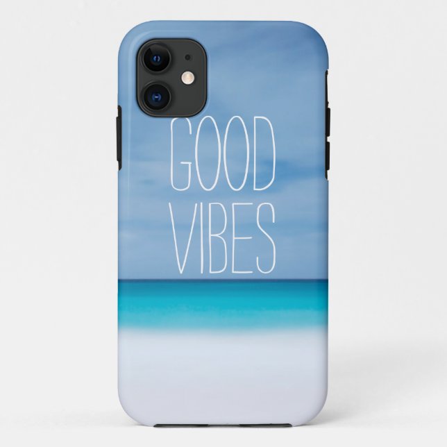 Funny good vibes tropical ocean photo hipster Case-Mate iPhone case (Back)