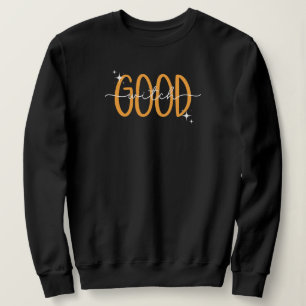 Funny Good Witch Modern Halloween Black Orange Sweatshirt