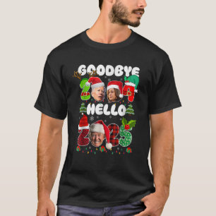 Funny Goodbye 2024 Hello 2025 TRUMP Christmas New T-Shirt