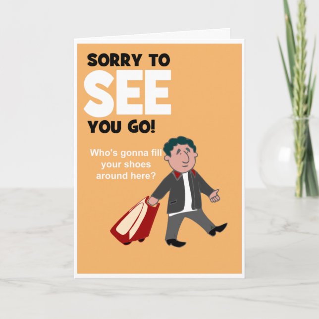 Funny goodbye to a retiring co-worker card (Front)