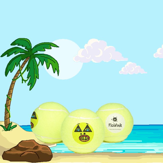 Funny Goofy Face  Tennis Balls (Creator Uploaded)
