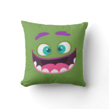 Funny Goofy Silly Monster Face - lime green