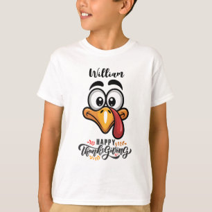 Funny Goofy Turkey Face Personalised Cartoon T-Shirt