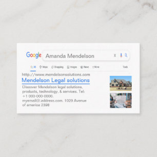 funny google internet promo business card