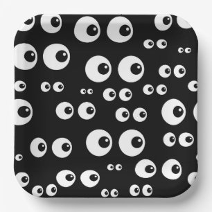 Funny googling eyes paper plate