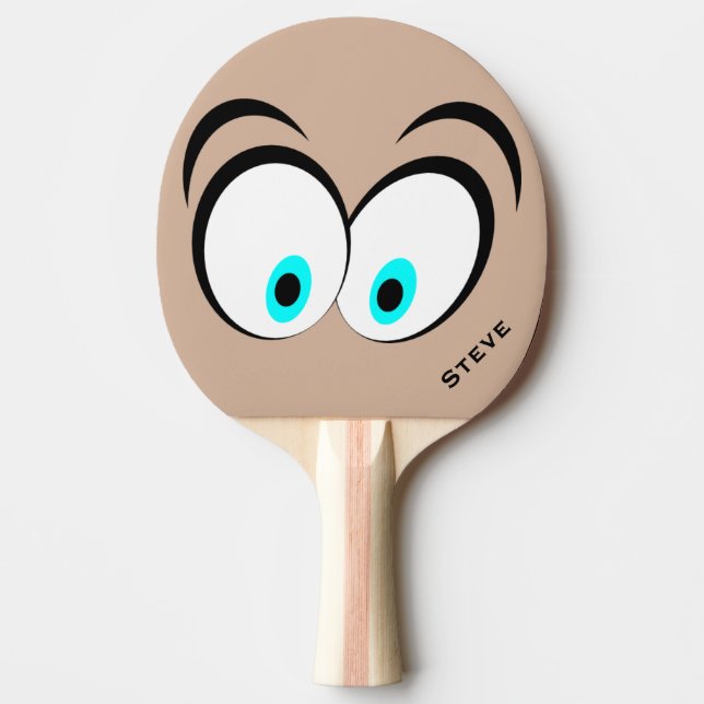 Funny Googly Eyes Custom Ping Pong Paddle (Front)