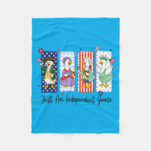 Funny Goose 4th Of July Patriotic Usa Independant Fleece Blanket
