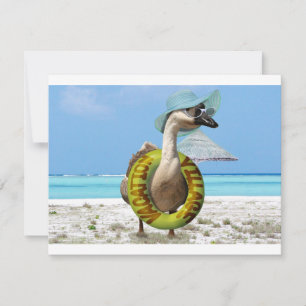 Funny Goose at the Beach Invitation