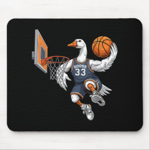 Funny Goose Basketball Player Slam Dunk Lovers Spo Mouse Mat