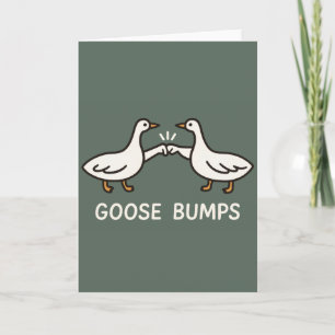 Funny Goose Bumps Cartoon Fist Bump Geese Animal Card