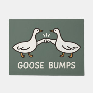 Funny Goose Bumps Cartoon   Fist Bump Geese Animal Doormat