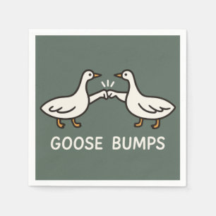 Funny Goose Bumps Cartoon Fist Bump Geese Animal Napkin
