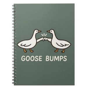 Funny Goose Bumps Cartoon   Fist Bump Geese Animal Notebook