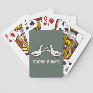 Funny Goose Bumps Cartoon Fist Bump Geese Animal Playing Cards