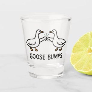Funny Goose Bumps Cartoon   Fist Bump Geese Animal Shot Glass