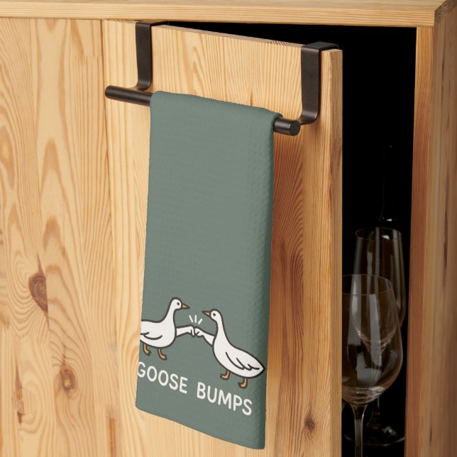 Funny Goose Bumps Cartoon  Tea Towel (Thirds Fold)