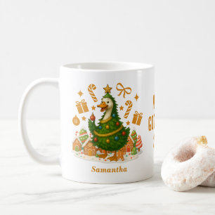 Funny Goose Christmas Tree Holiday Coffee Mug