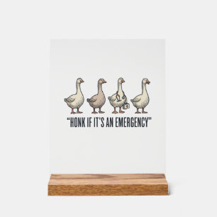 Funny Goose Emergency Honk Vintage Shirt Design_1 Acrylic Sign