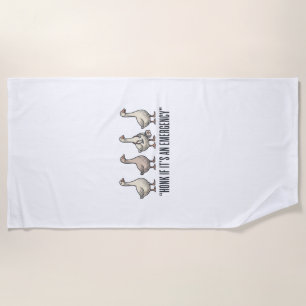 Funny Goose Emergency Honk Vintage Shirt Design_1 Beach Towel