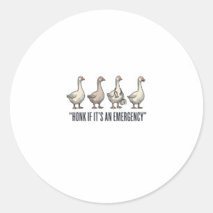 Funny Goose Emergency Honk Vintage Shirt Design_1 Classic Round Sticker