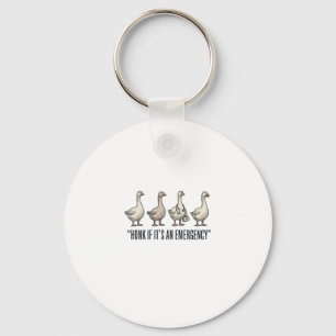 Funny Goose Emergency Honk Vintage Shirt Design_1 Key Ring