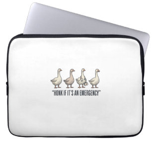 Funny Goose Emergency Honk Vintage Shirt Design_1 Laptop Sleeve
