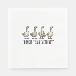 Funny Goose Emergency Honk Vintage Shirt Design_1 Napkin
