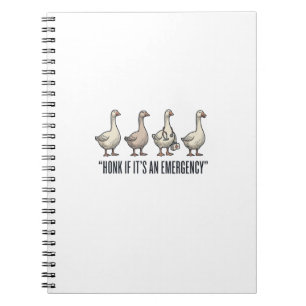 Funny Goose Emergency Honk Vintage Shirt Design_1 Notebook