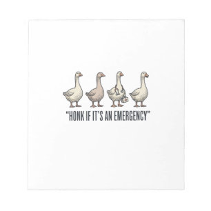 Funny Goose Emergency Honk Vintage Shirt Design_1 Notepad