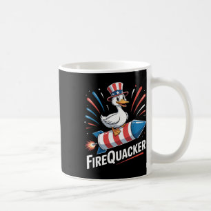 Funny Goose Fourth Of July Firequacker Independenc Coffee Mug