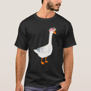 Funny Goose Geese Whisper Farmer Retro T-Shirt