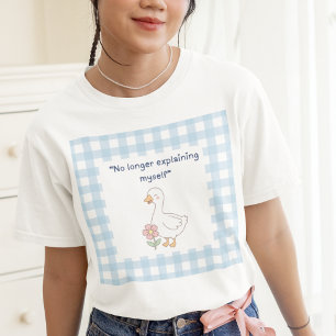 Funny Goose Gingham Self Care T-Shirt