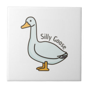 Funny Goose, Goose Lover, Silly Goose Tile