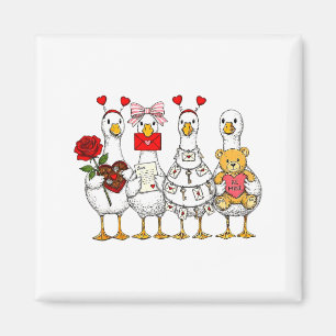 Funny Goose Happy Valentine Goose Cute Heart Lover Magnet