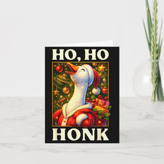 Funny Goose Ho Ho Honk Christmas Outfit For Men Wo Card (Front)