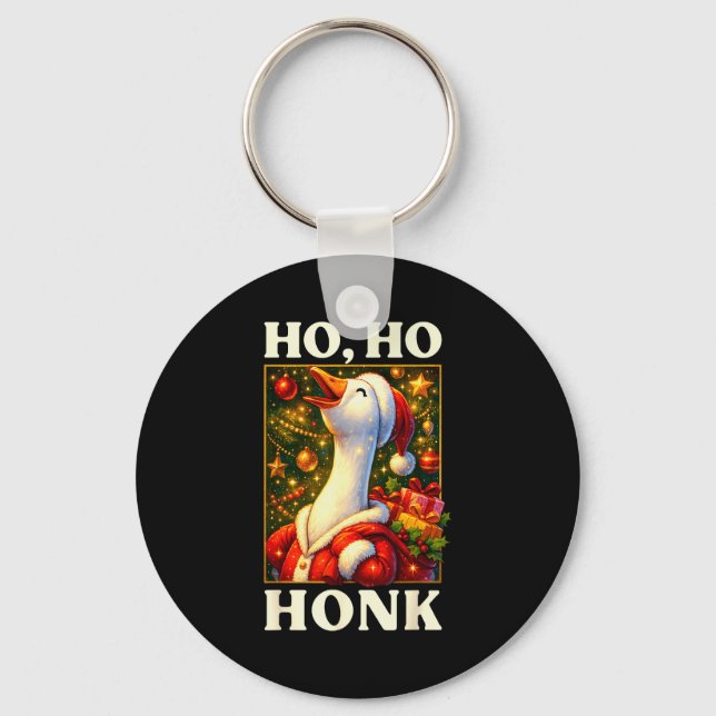 Funny Goose Ho Ho Honk Christmas Outfit For Men Wo Key Ring (Front)