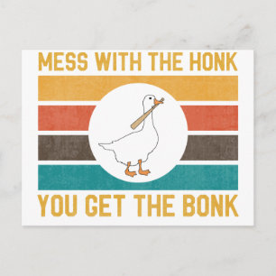 Funny Goose Mess With The Honk You Get The Bon Postcard