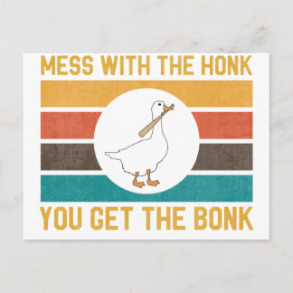 Funny Goose Mess With The Honk You Get The Bon Postcard