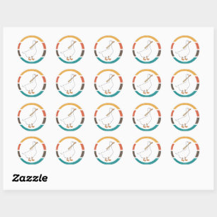 Funny Goose Mess With The Honk You Get The Bonk Classic Round Sticker