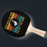 Funny Goose Mess With The Honk You Get The Bonk Ping Pong Paddle<br><div class="desc">This vintage retro mess with the honk you get the bonk meme is a great video game gifts for gamer, video games lover who have unique sense of humor. This design features a white goose with knife and a sarcastic hilarious humorous pun dad jokes quote, This outfit makes a great...</div>