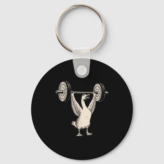 Funny Goose Muscle Mommy Gym Pump Cover Weights Fi Key Ring (Front)