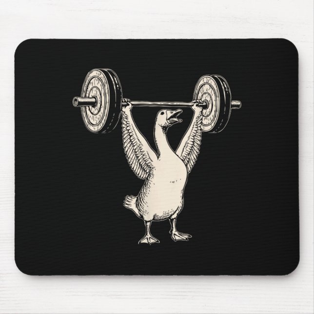Funny Goose Muscle Mommy Gym Pump Cover Weights Fi Mouse Mat (Front)
