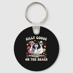 Funny Goose On The Beach Matching Family Summer Va Key Ring