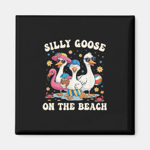 Funny Goose On The Beach Matching Family Summer Va Magnet