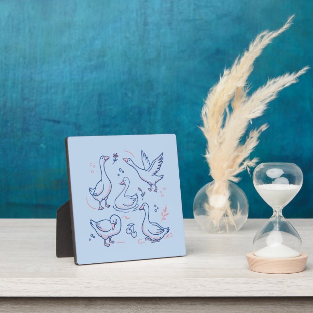 Funny Goose Pattern Plaque (Insitu)