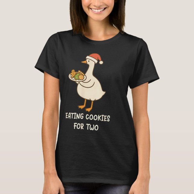 Funny Goose Pregnancy Pregnant Announcement To Hus T-Shirt (Front)