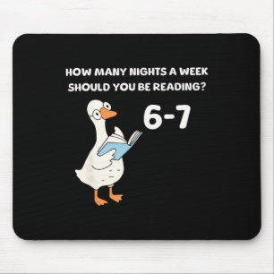 Funny Goose Reading 67 Six Seven Meme Teacher Book Mouse Mat