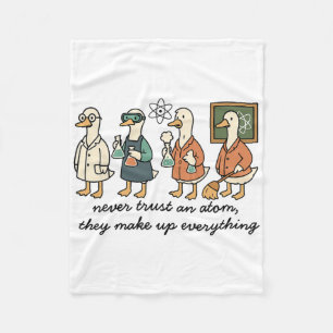 Funny Goose Science Chemistry Teacher Stem And Lab Fleece Blanket