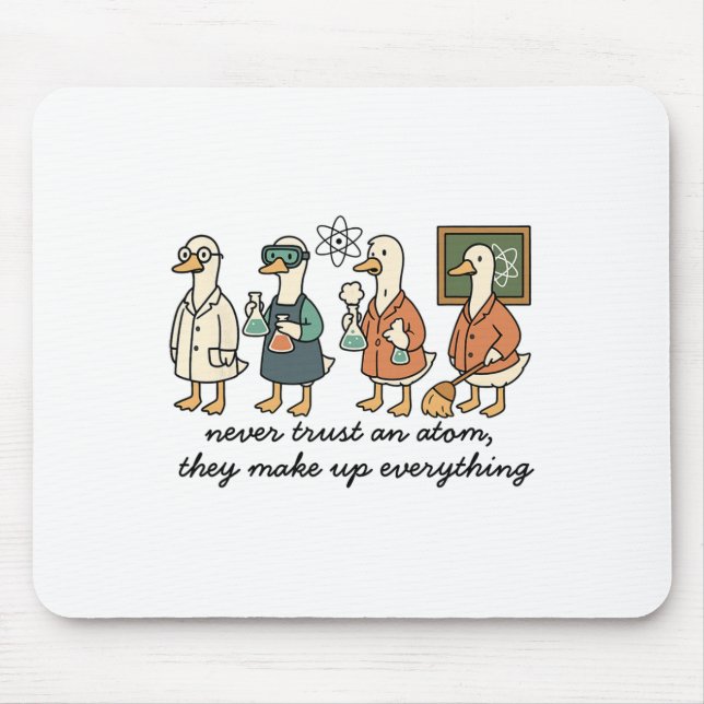 Funny Goose Science Chemistry Teacher Stem And Lab Mouse Mat (Front)